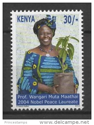 Wangari Maathai receiving Nobel Peace Prize